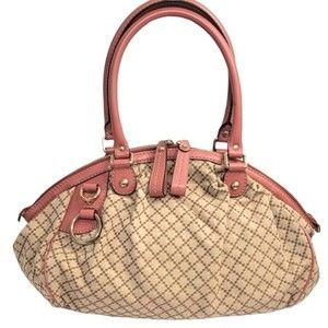 GUCCI Sukey Boston Diamante Canvas Bag